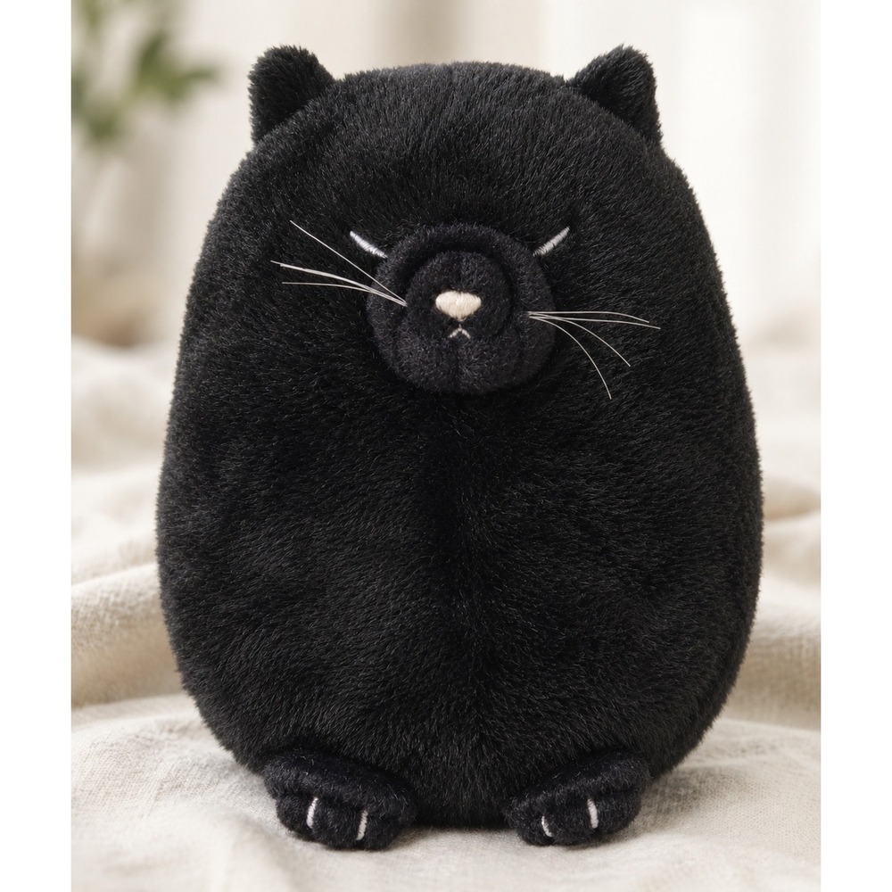 Dakin Artist Society Inc Plush Black Cat Excellent Vintage 1982 Kawaii Goth